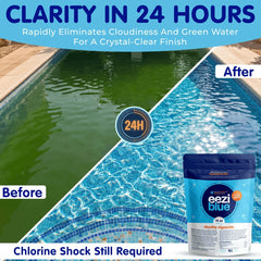 Eeziblue Pool Algaecide powder application method