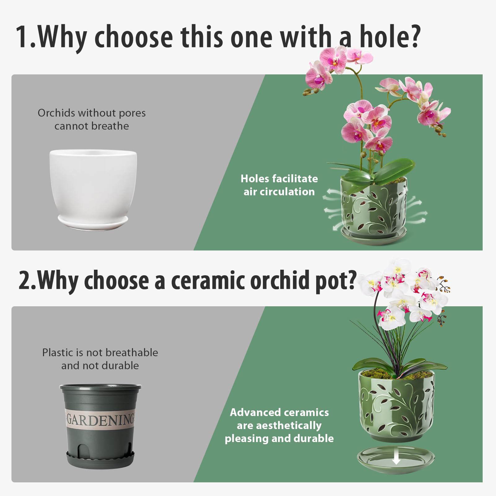 EFISPSS Orchid Pot in a garden setting