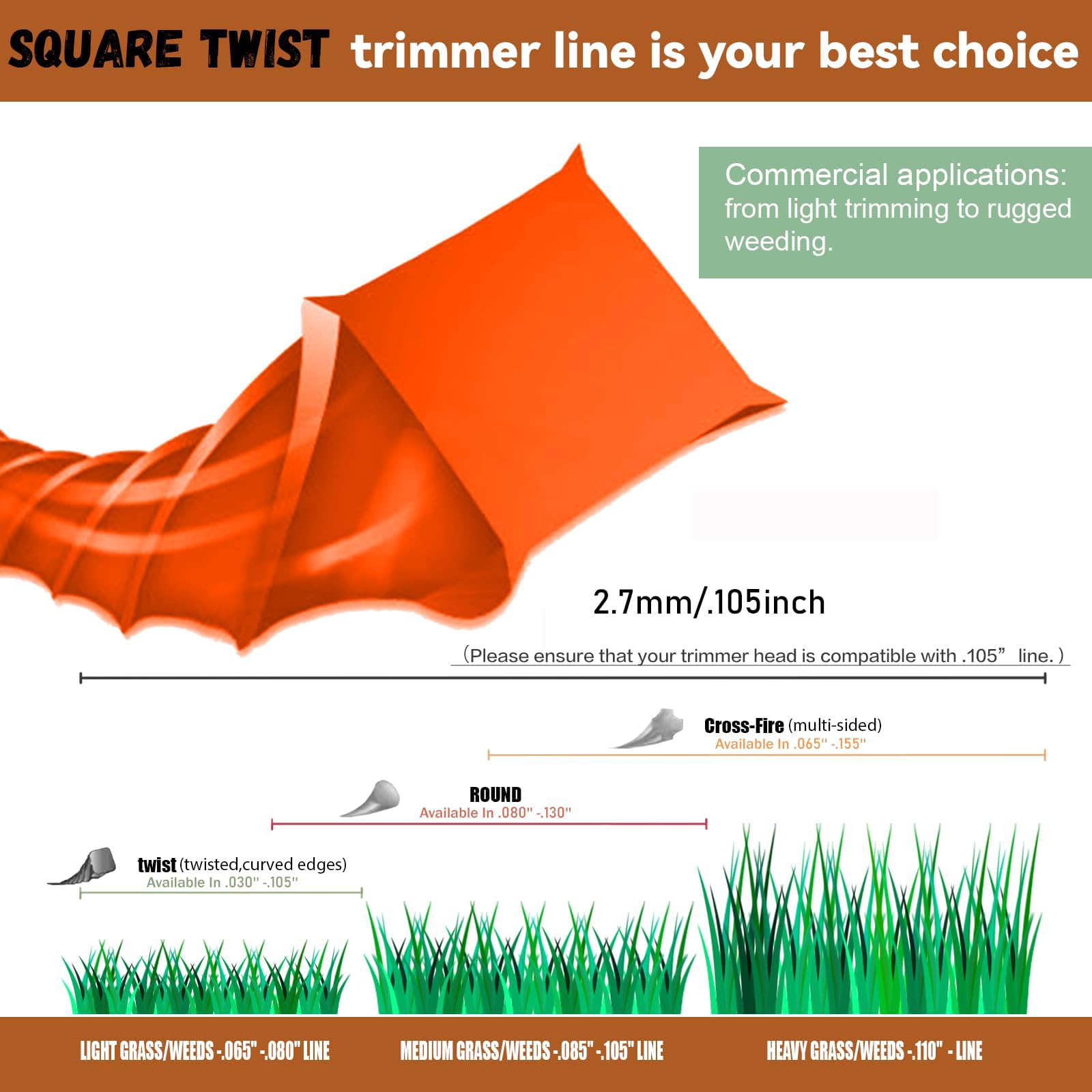 efrozen Weed Eater String on a trimmer