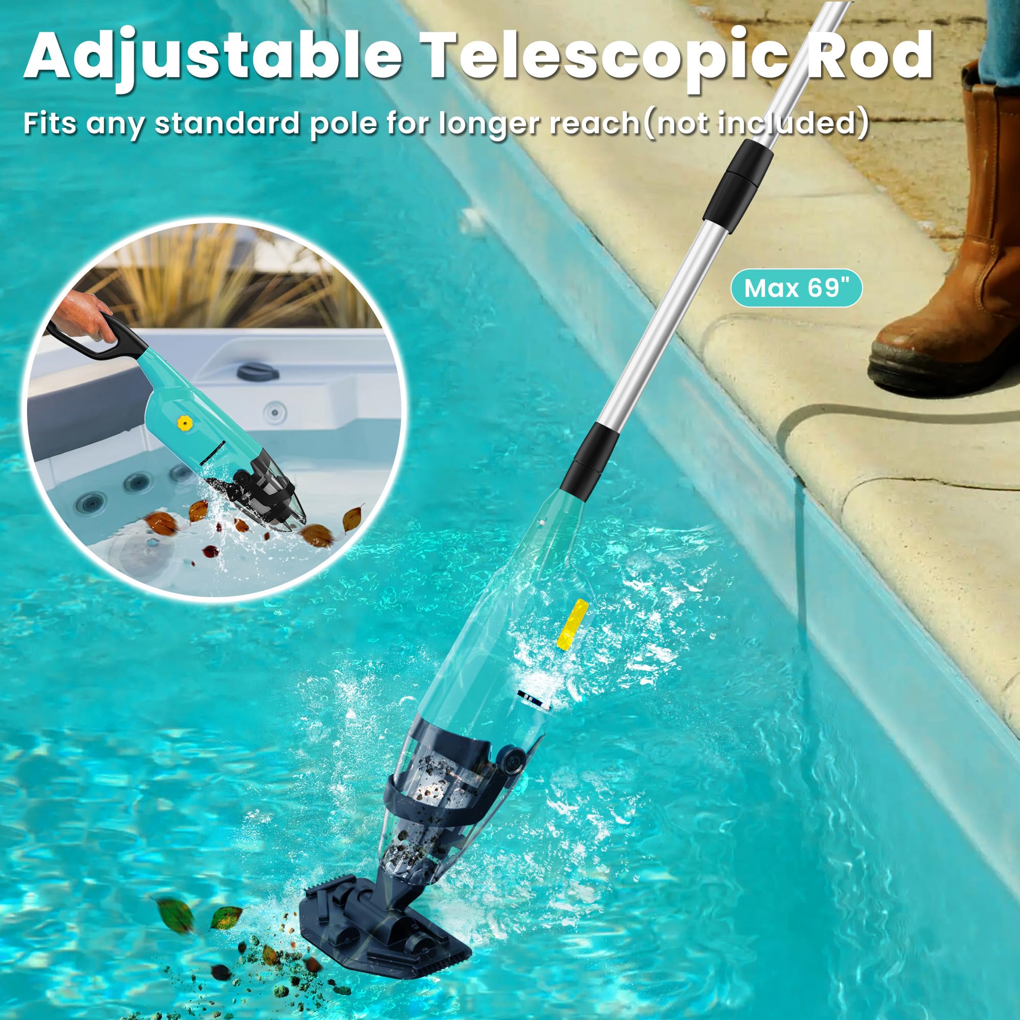 EFURDEN cordless vacuum close-up of suction head