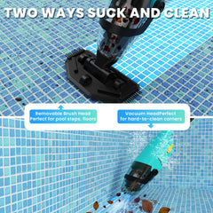 EFURDEN pool vacuum showing powerful suction feature