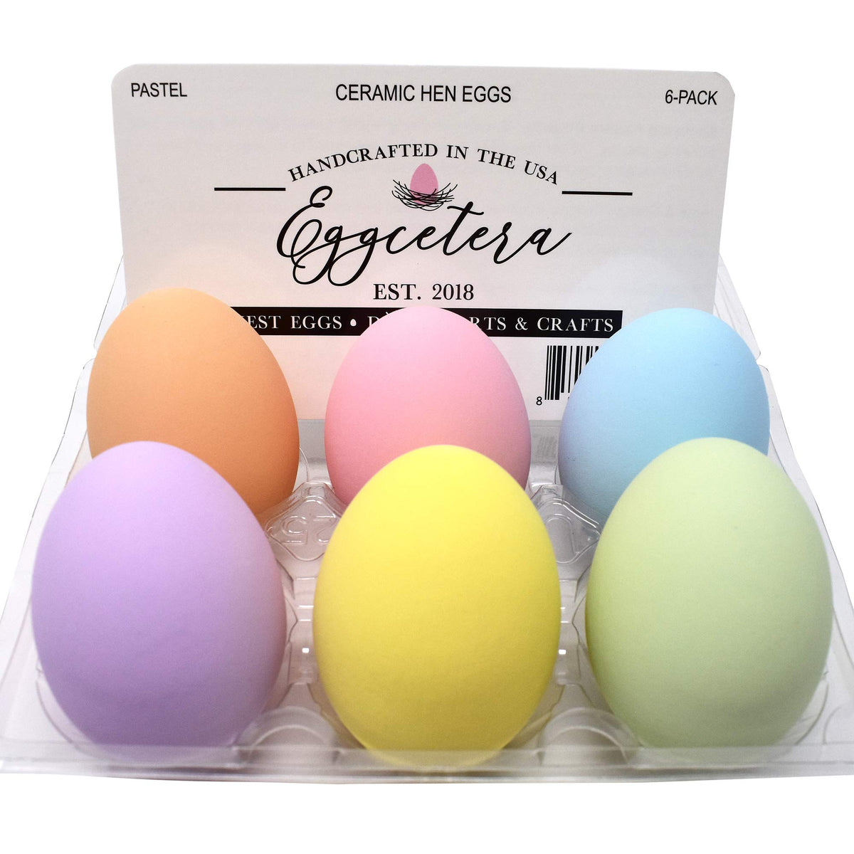 Eggcetera Ceramic Nest Eggs 6-Pack in pastel colours