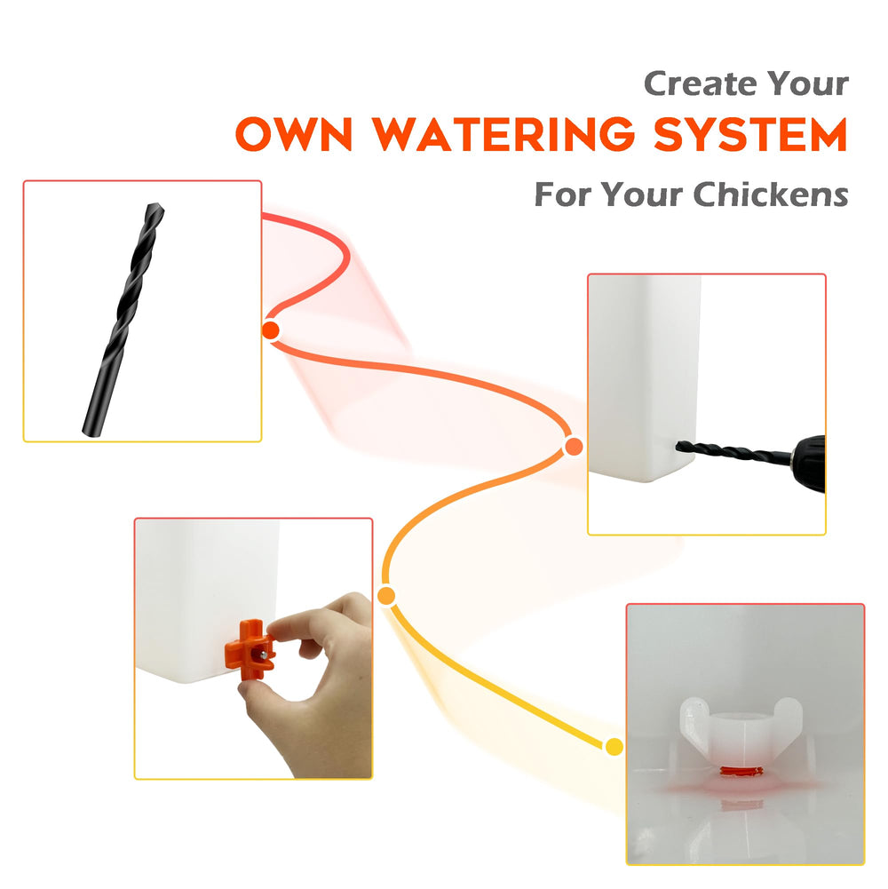 Eggluuz chicken waterer nipple packaging