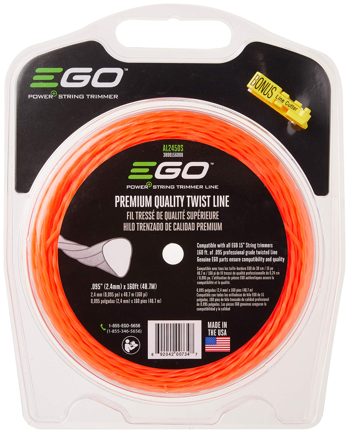 EGO Power+ 50M String Trimmer Line spool front view