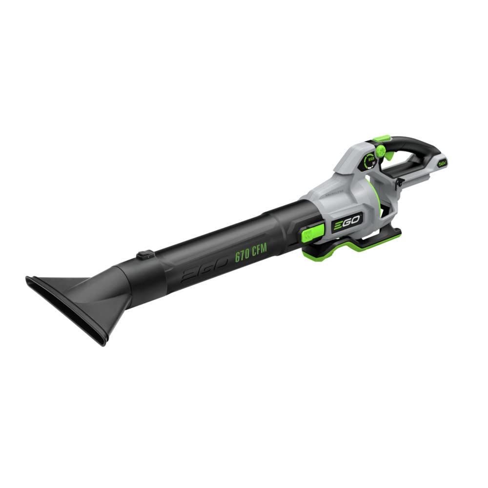 EGO Power+ Leaf Blower LB6700 in use on wet leaves