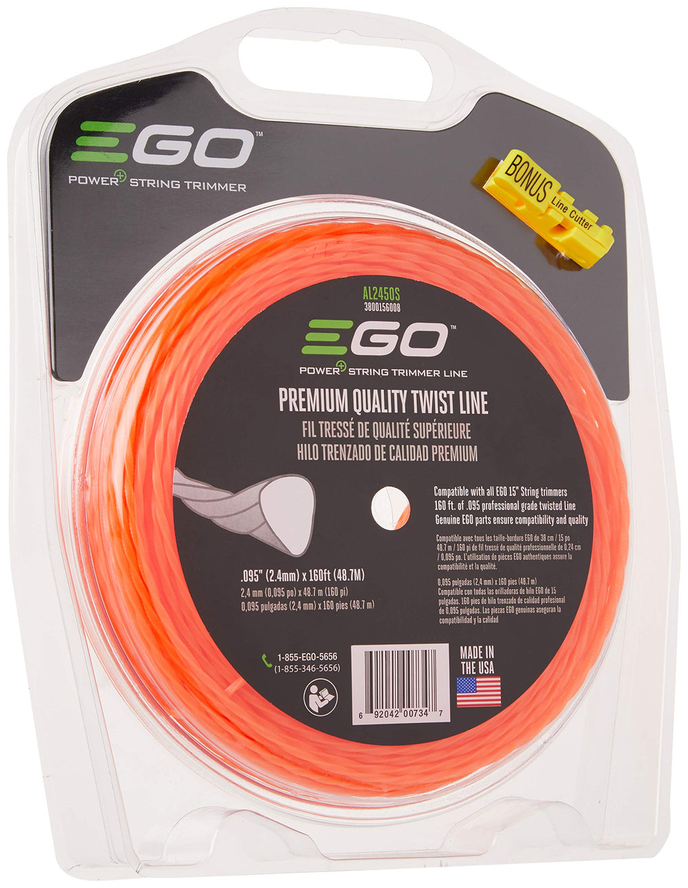 EGO Power+ String Trimmer with installed 50M line