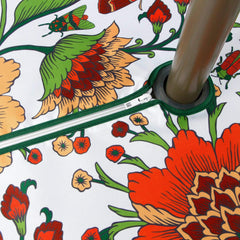 EHouseHome tablecloth on a patio table during a BBQ