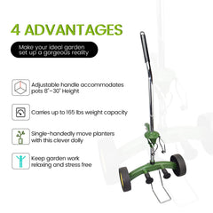 EJWOX Plant Dolly showing ergonomic adjustable handle