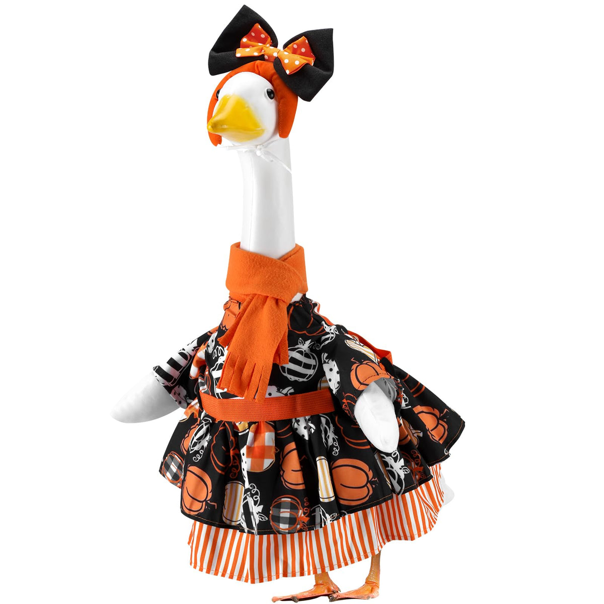 EKOREST Fall Pumpkins Porch Goose Outfit with colorful design