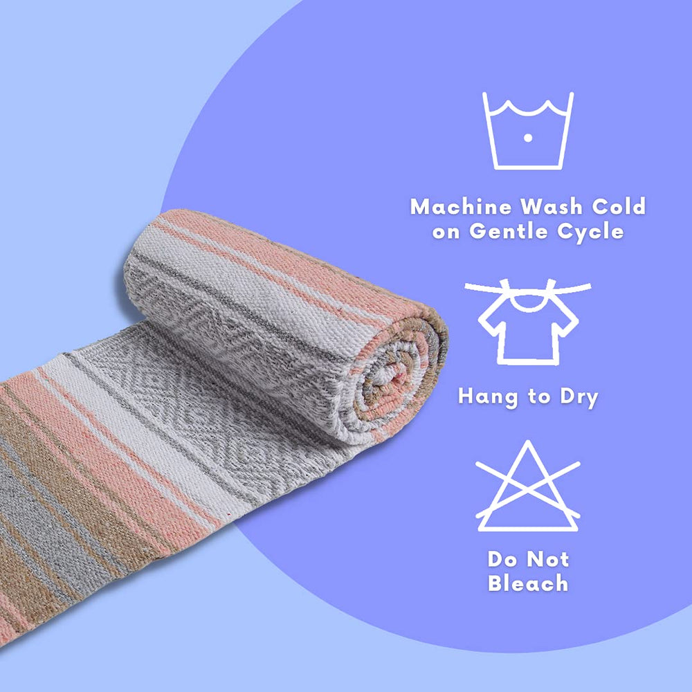 El Paso Designs Mexican Yoga Blanket laid out on a picnic