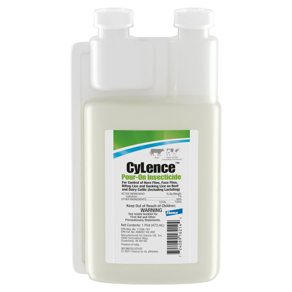 Elanco CyLence Pour-On Insecticide 1 pint bottle front view