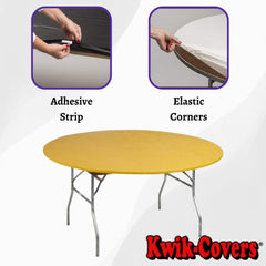 Elastic edge detail of Kwik-Covers table cover