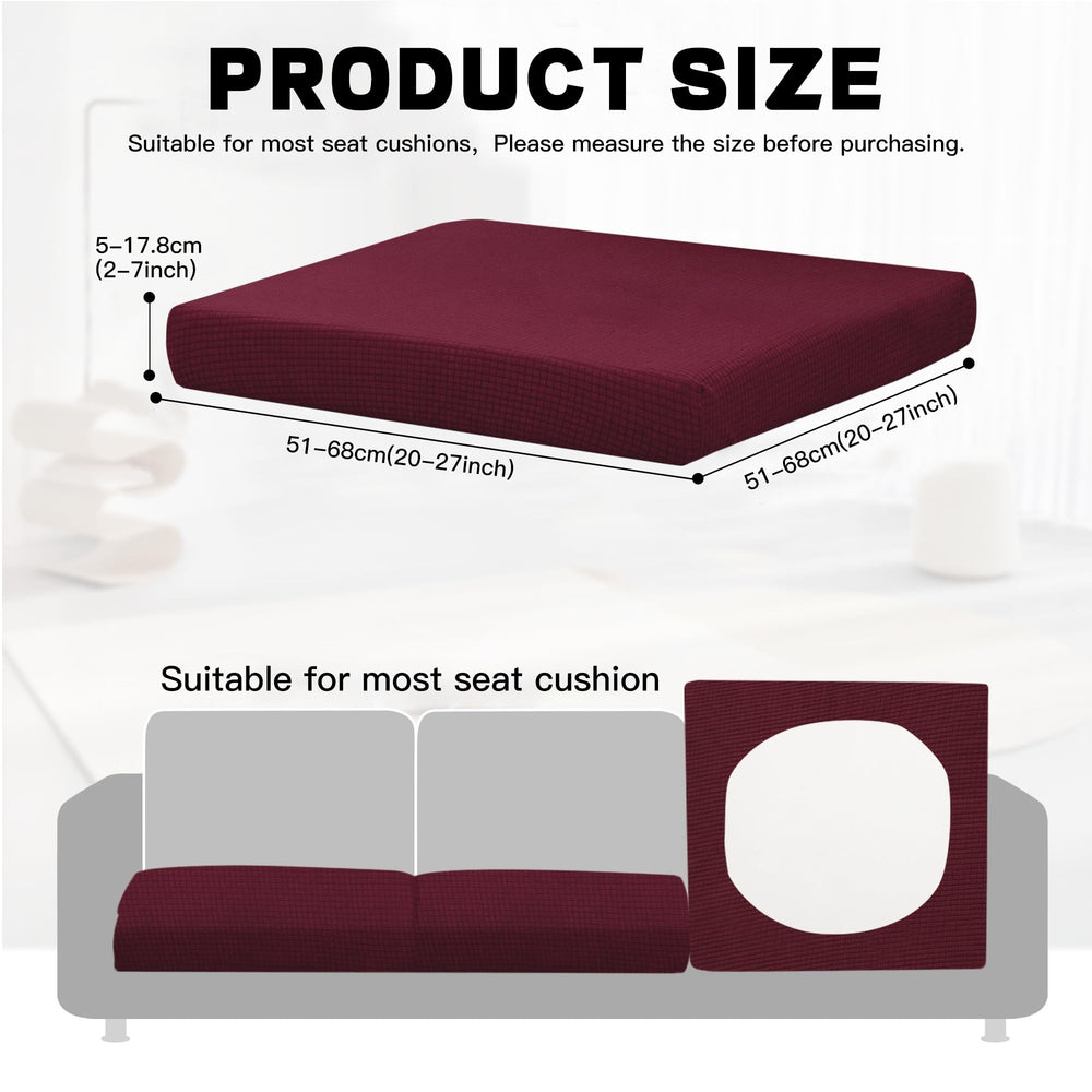 Elastic fit DREAHOTEXTIL cushion cover on patio furniture