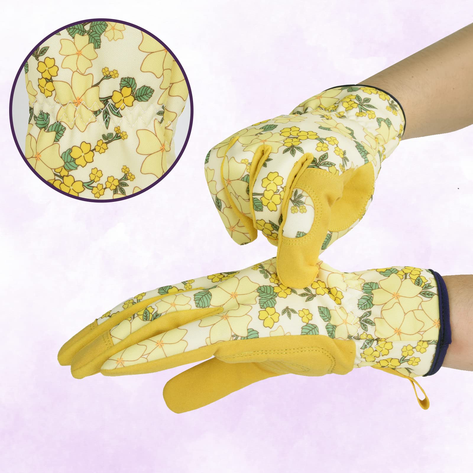 Elastic wrist design of WOHEER Gardening Gloves