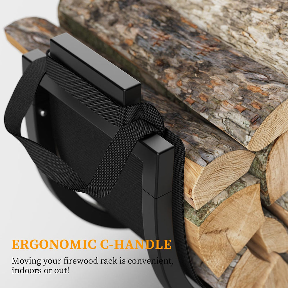 Elbourn Firewood Rack 24 Inch side view showing design