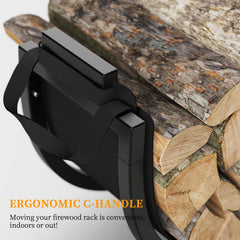 Elbourn Firewood Rack 24 Inch side view showing design
