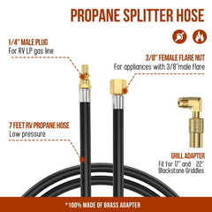 Elbow Adapter for Blackstone griddle with Alloxity propane hose