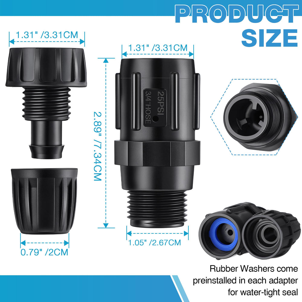 ElectricWise drip irrigation tubing adapter kit
