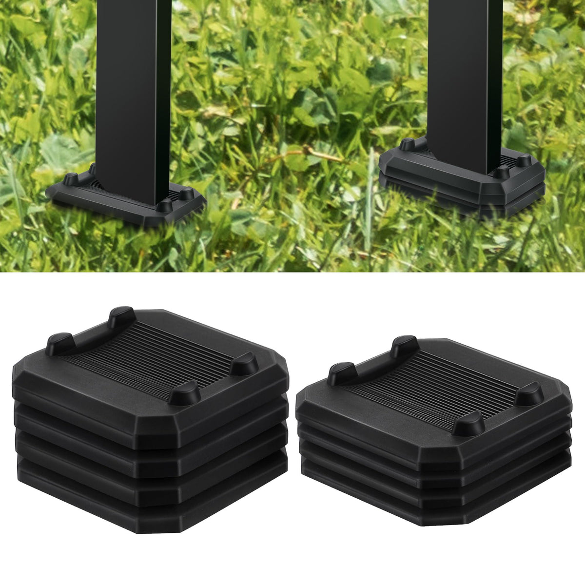 ElectricWise Griddle Leveling Shims Kit with 8 pieces in black