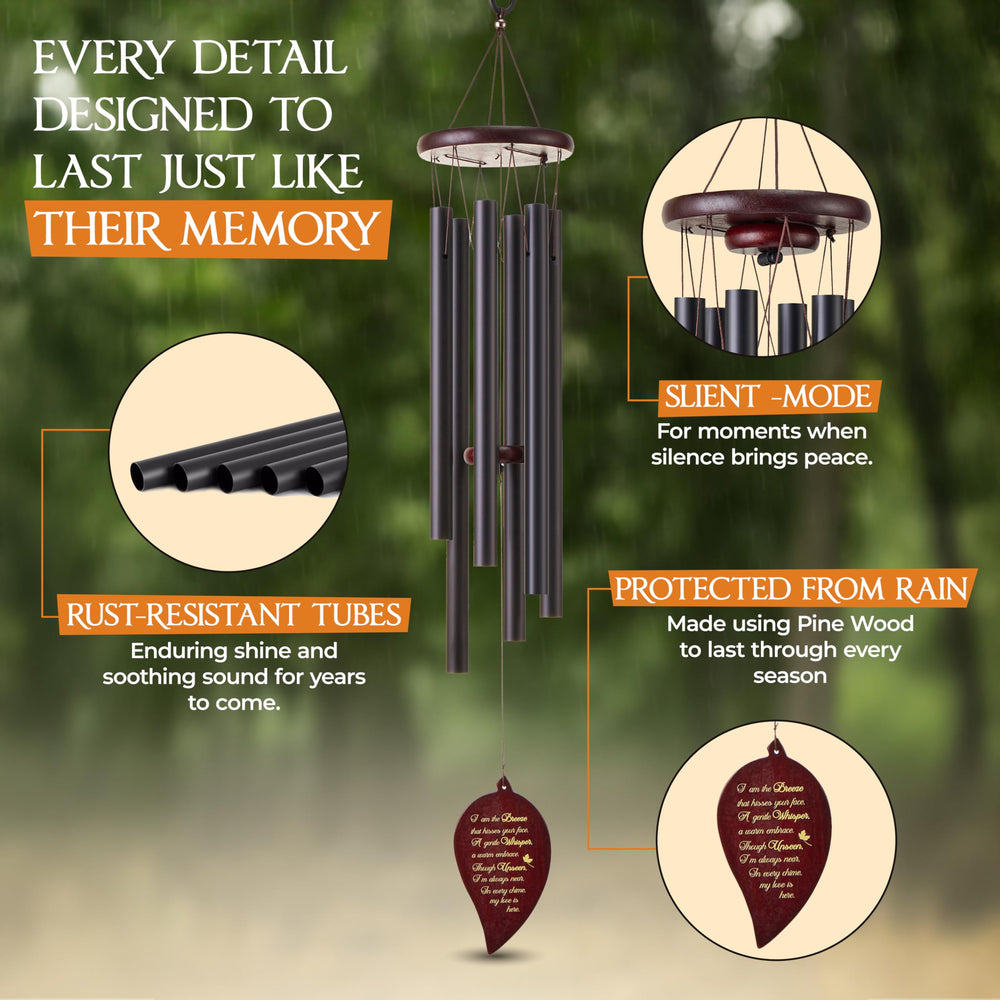 Elegant black and brown design of Captain Decor Wind Chimes