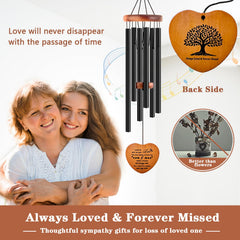 Elegant black paper box packaging of the memorial wind chime