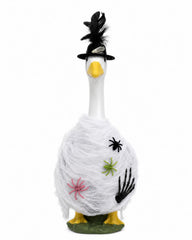 Elegant black top hat with feathers for goose costume
