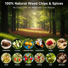 Elegant gift box of ComboJoy 12 Flavor Cocktail Smoker Wood Chips