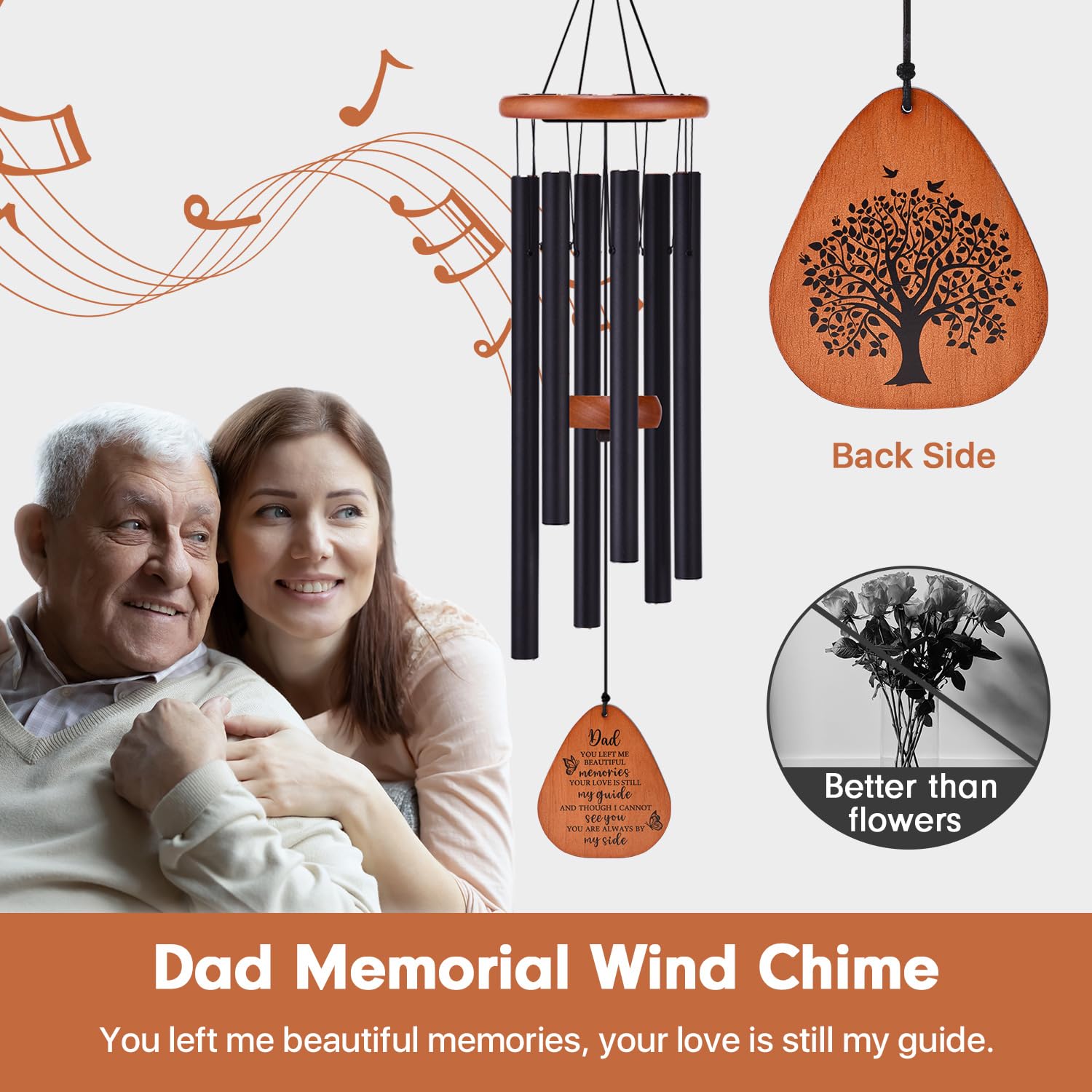 Elegant ivory gift box with AMBOBE Memorial Wind Chimes inside