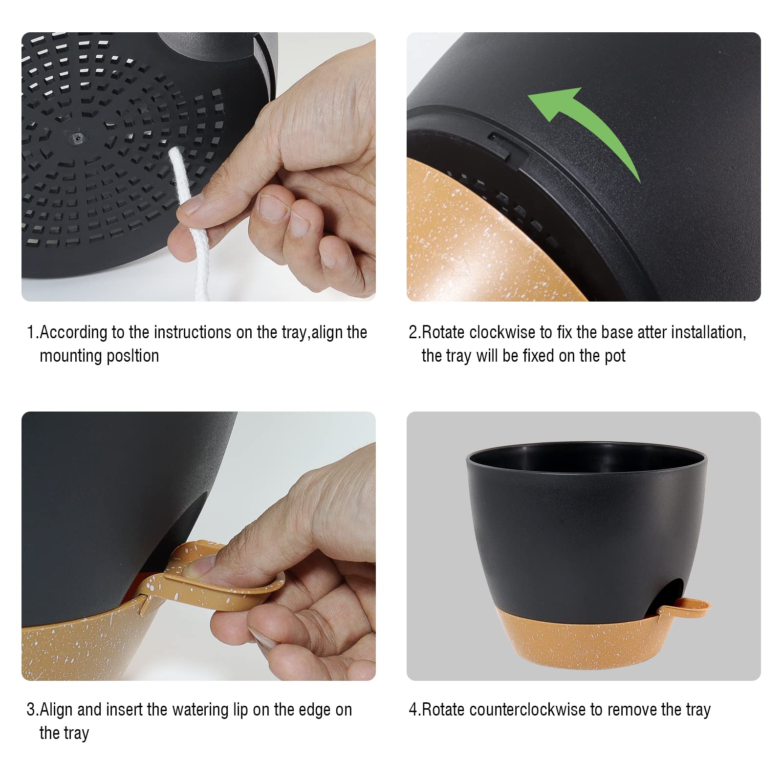 Elegant matte finish of UOUZ self watering pot displayed on windowsill