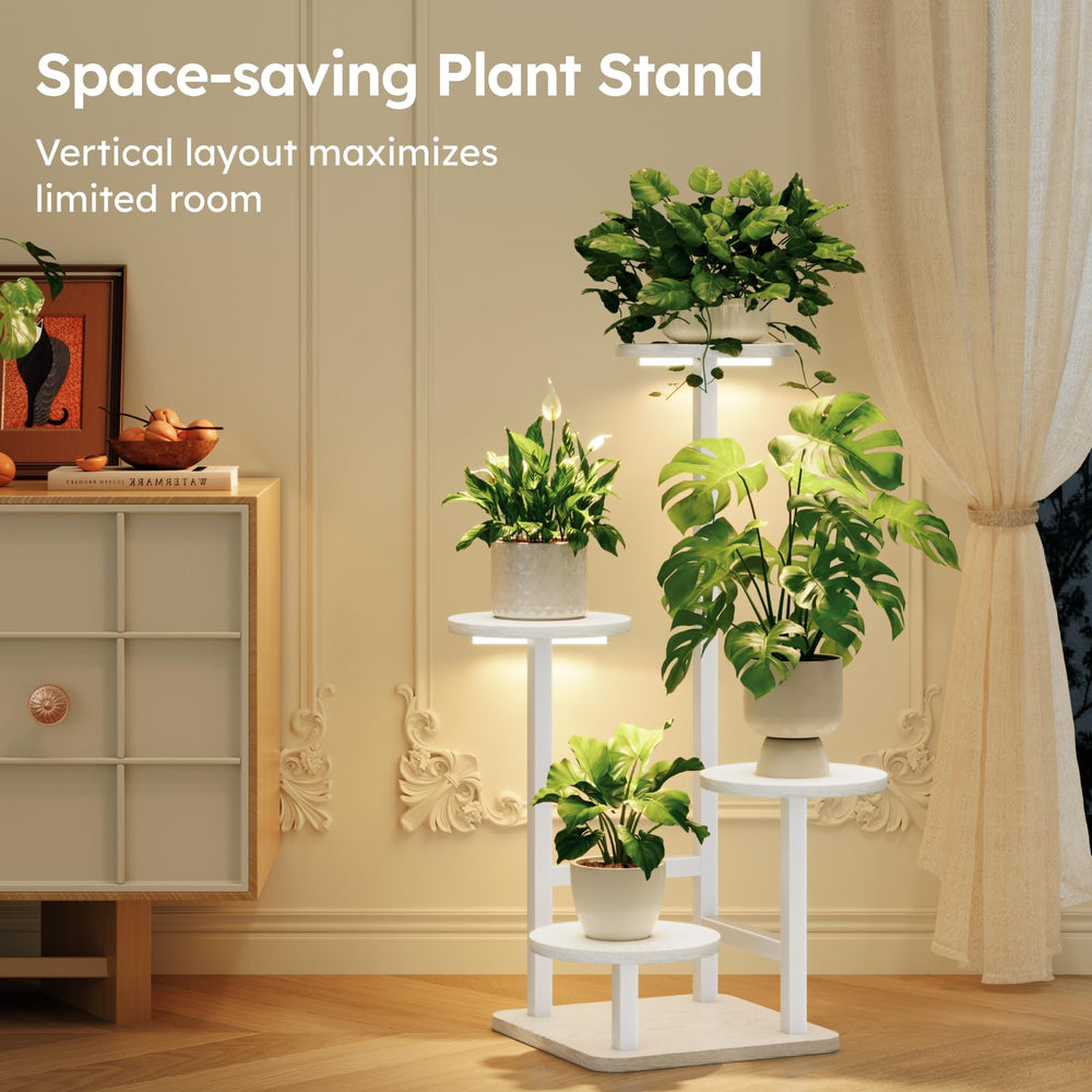 Elegant white finish of Homsorout plant stand in modern decor