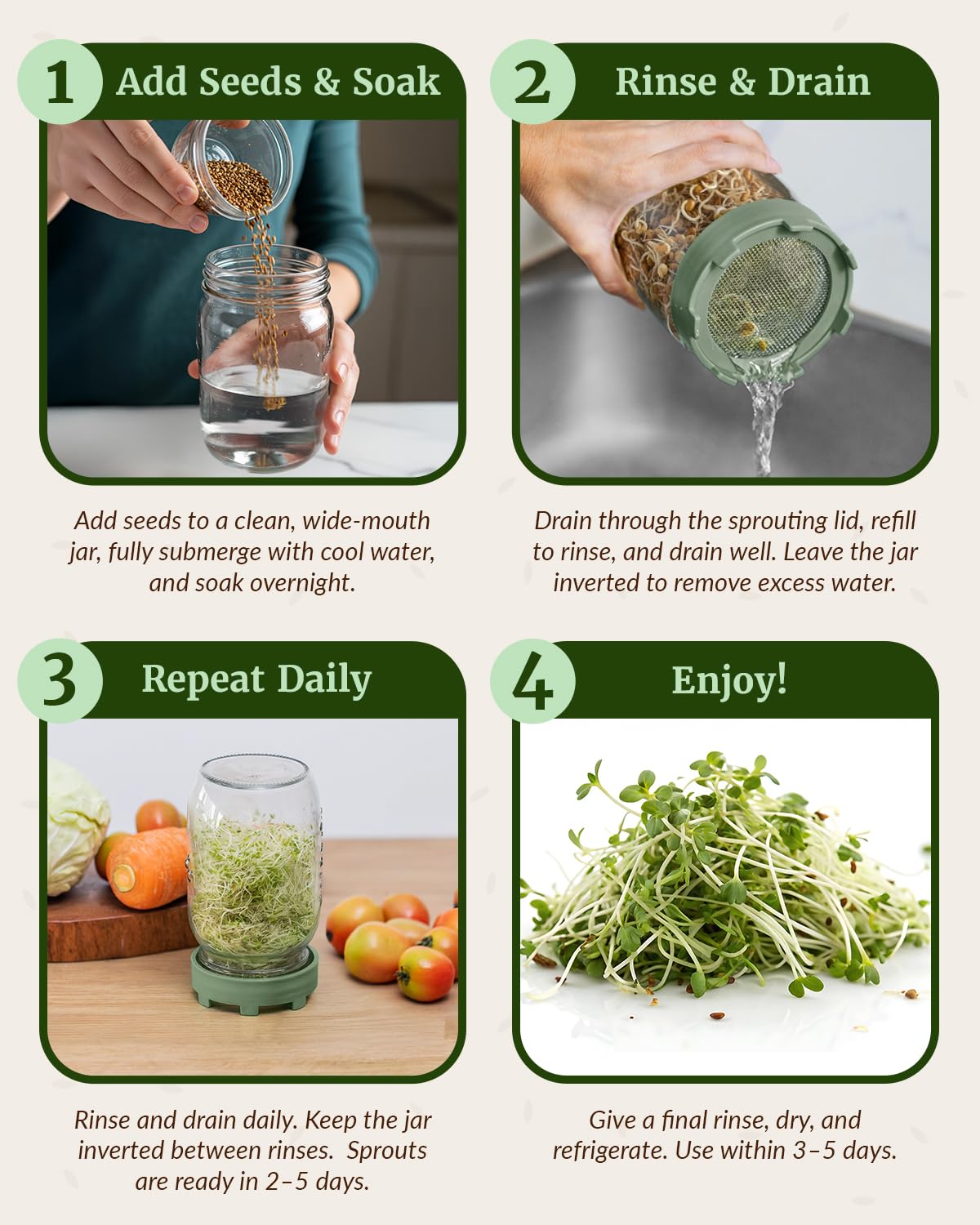 Elementi Sprouts Growing Kit packaging