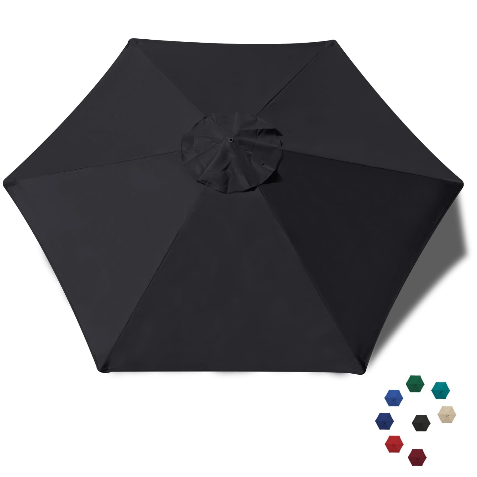 EliteShade 7.5FT replacement canopy cover black front view