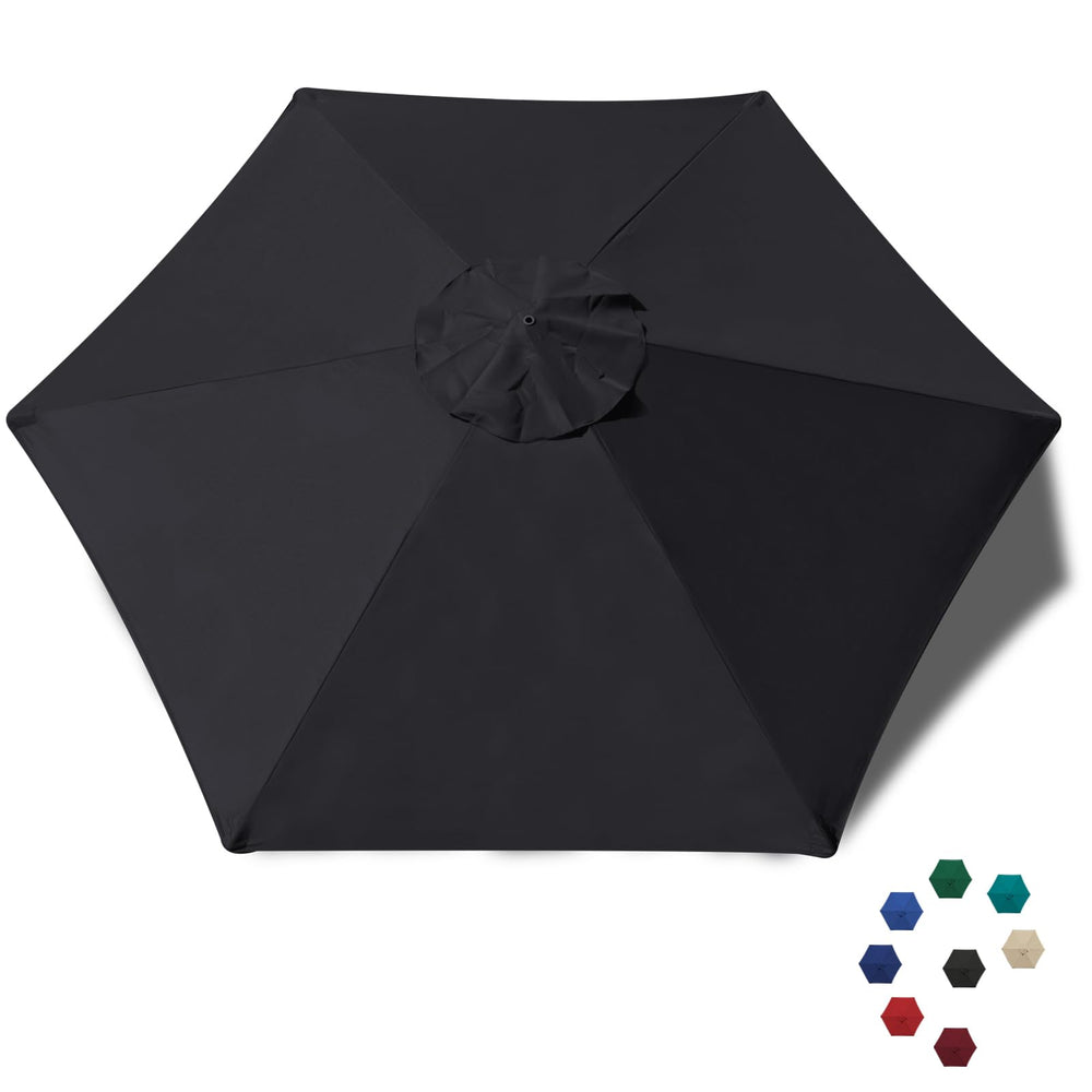 EliteShade 7.5FT replacement canopy cover black front view