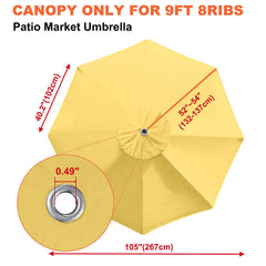 EliteShade 9FT canopy cover installed on an umbrella frame