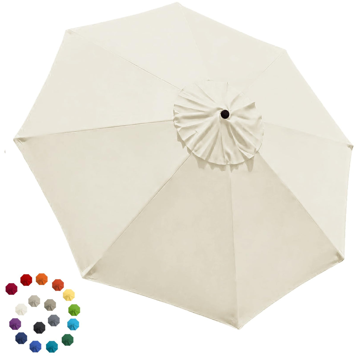 EliteShade 9FT Patio Umbrella Replacement Canopy Cover in Natural