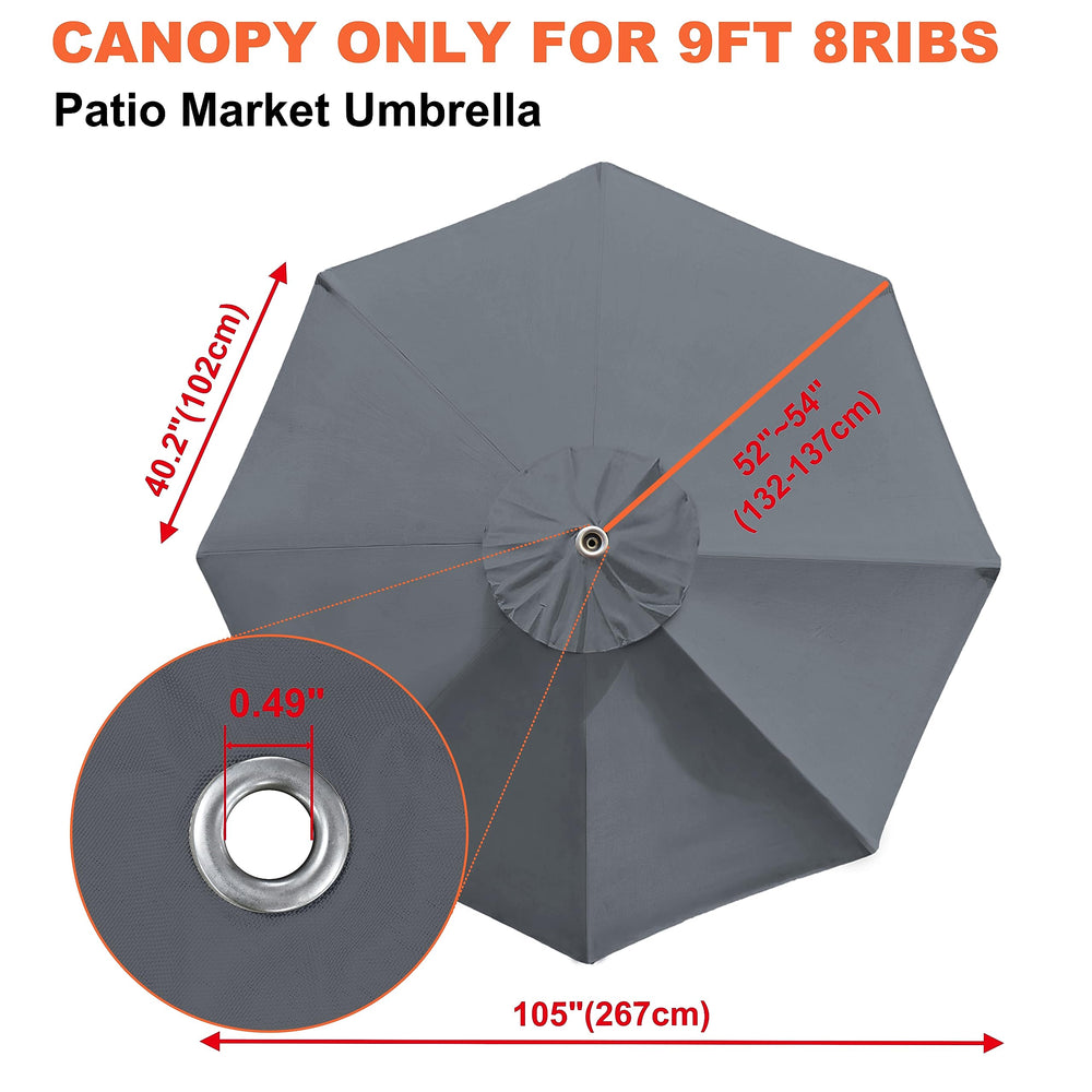 EliteShade 9FT umbrella canopy with air vent feature