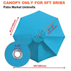 EliteShade replacement canopy installed on patio umbrella