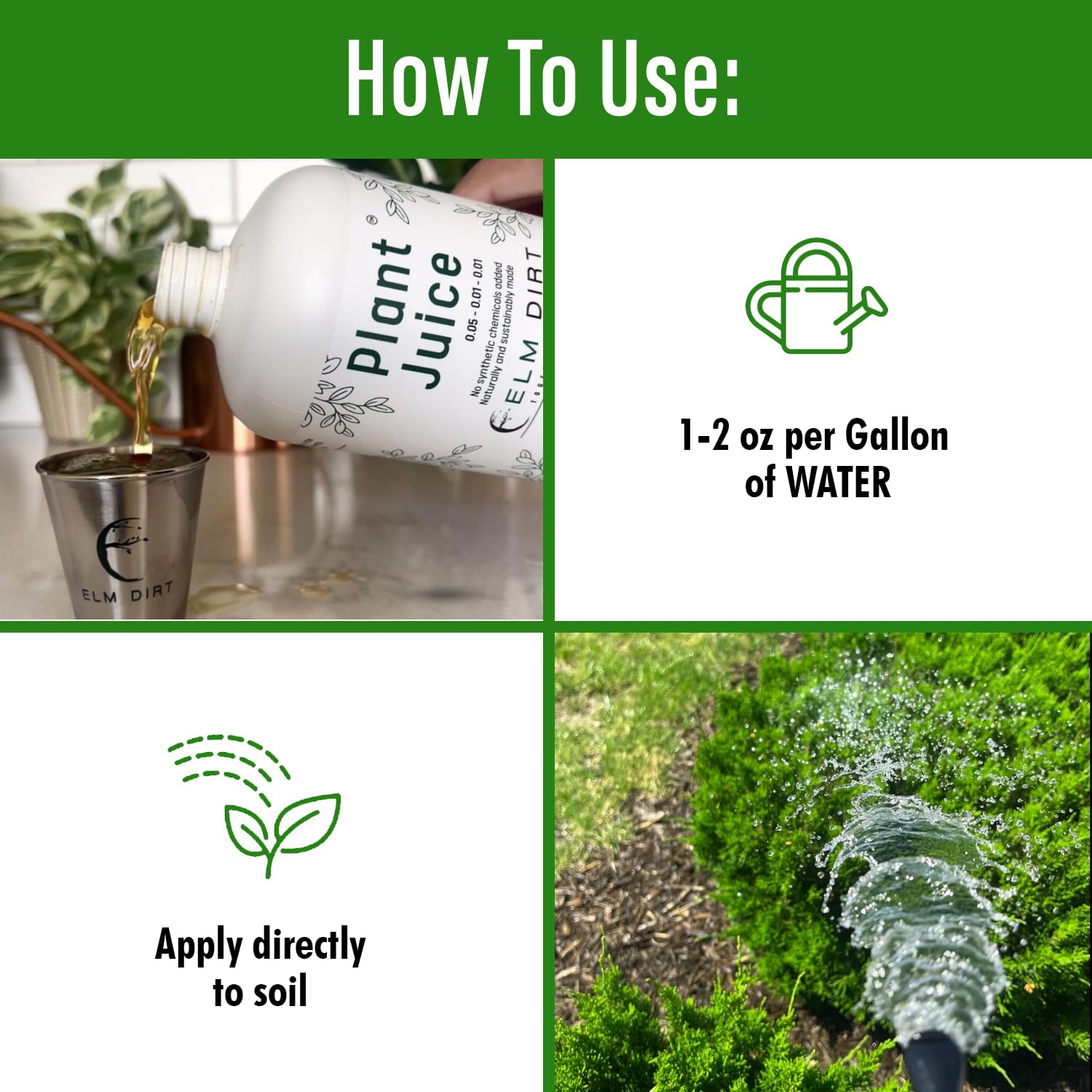 Elm Dirt Organic Fertilizer packaging details