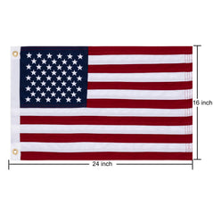 Embroidered stars on Homissor USA Flag
