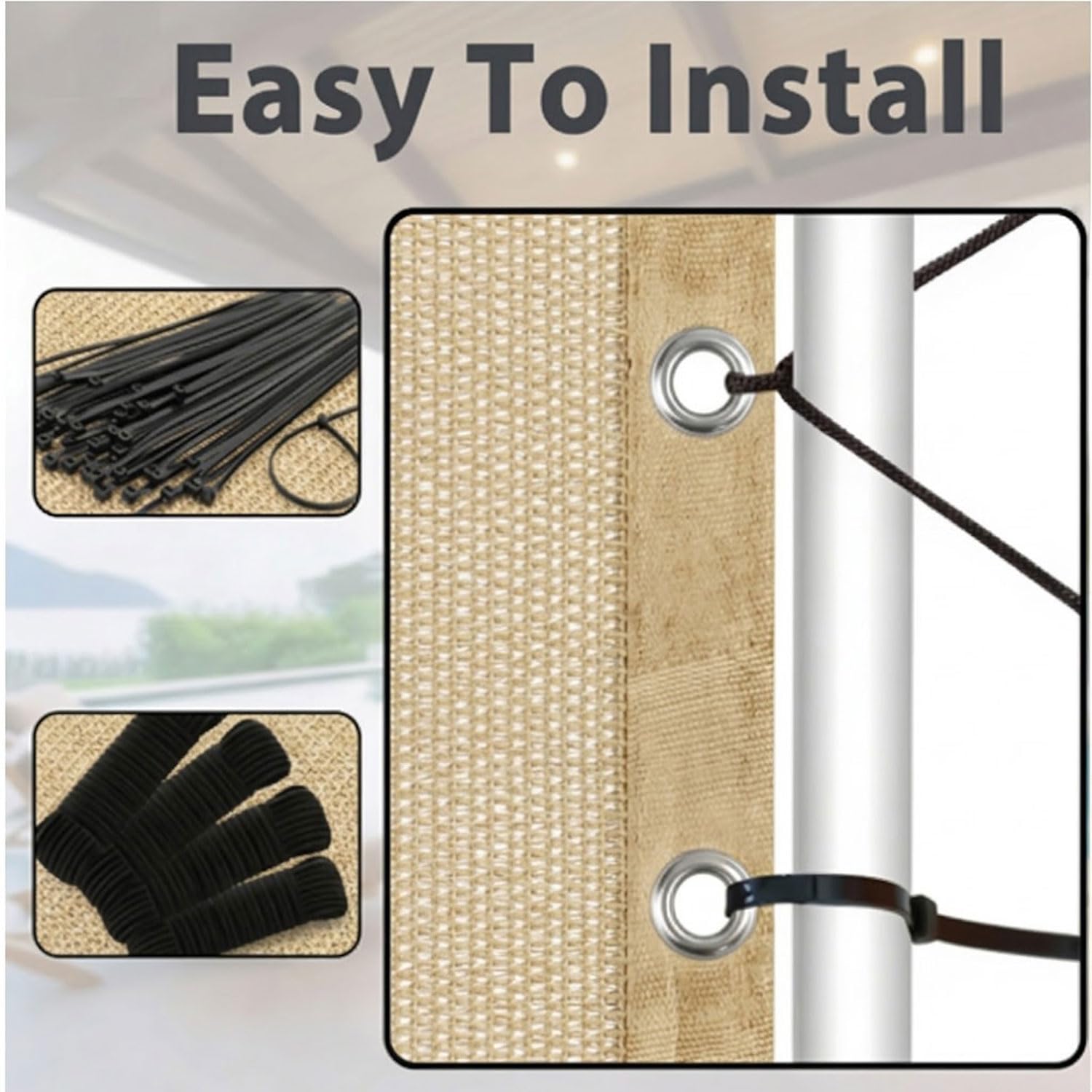 EMERIT Shade Cloth installation on patio