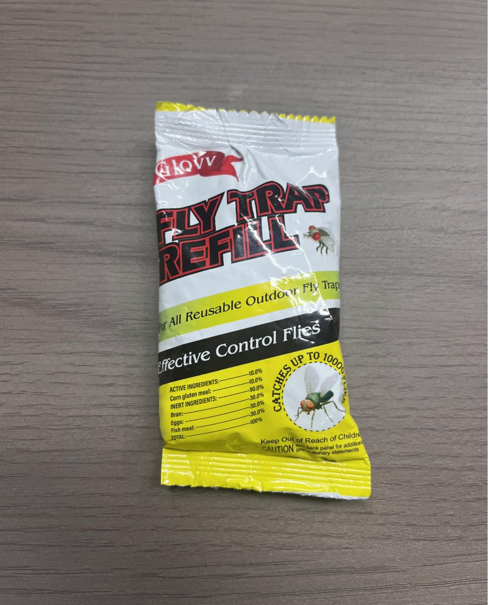 Empty Glovv Fly Trap demonstrating the baiting process