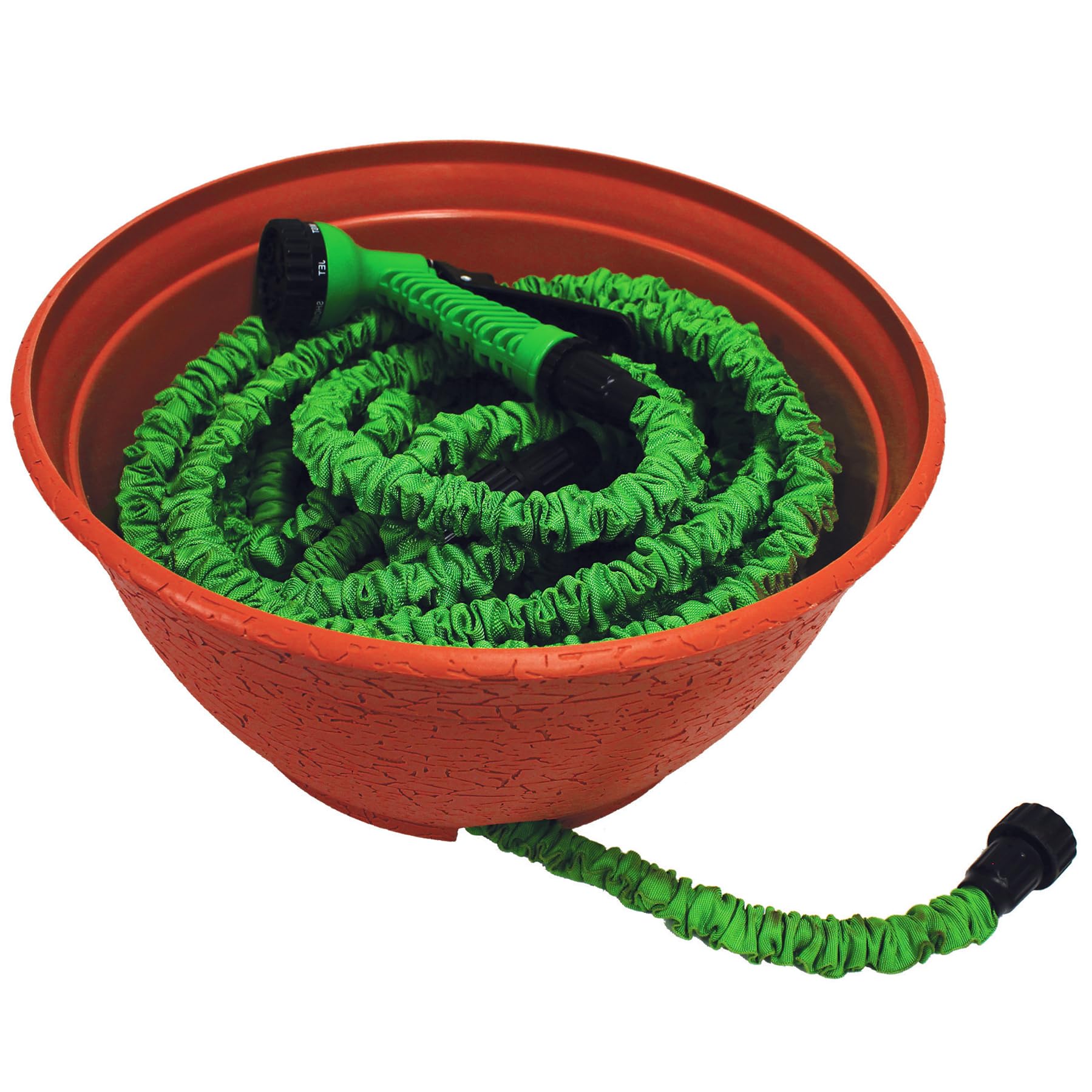 Emsco Expandable Hose Hider in a garden setting