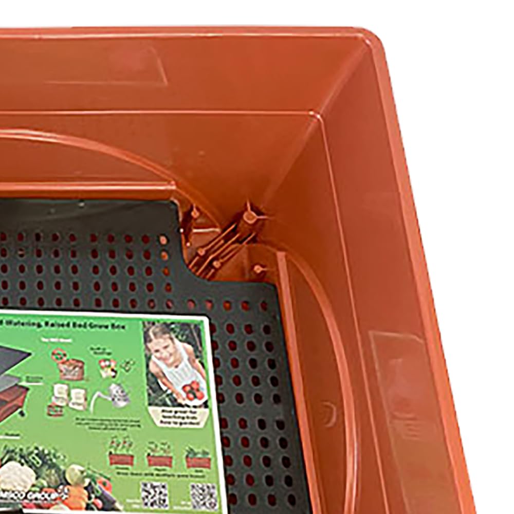 Emsco Group City Picker Raised Bed Grow Box showing self-watering system
