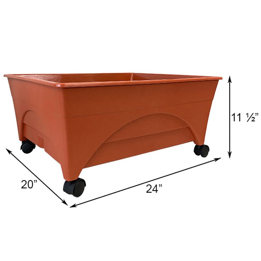 Emsco Group City Picker Raised Bed Grow Box top view with plants
