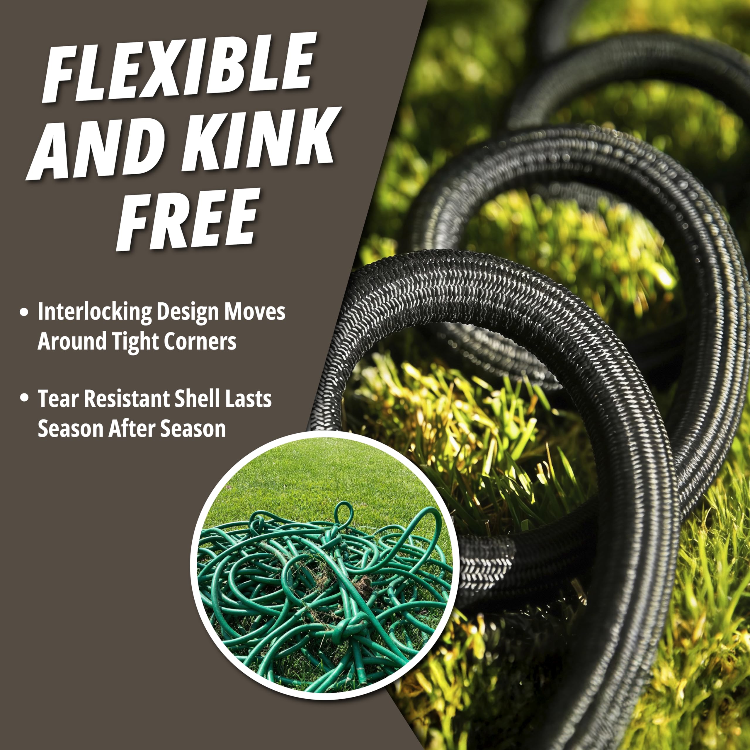 EMSON Hydrosteel PRO 50 Ft Garden Hose coiled for storage