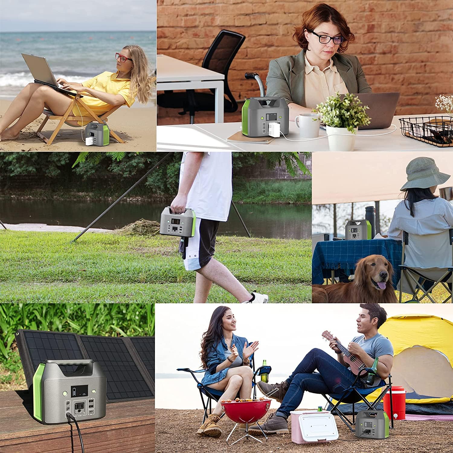 EnginStar Portable Power Station back view with safety features