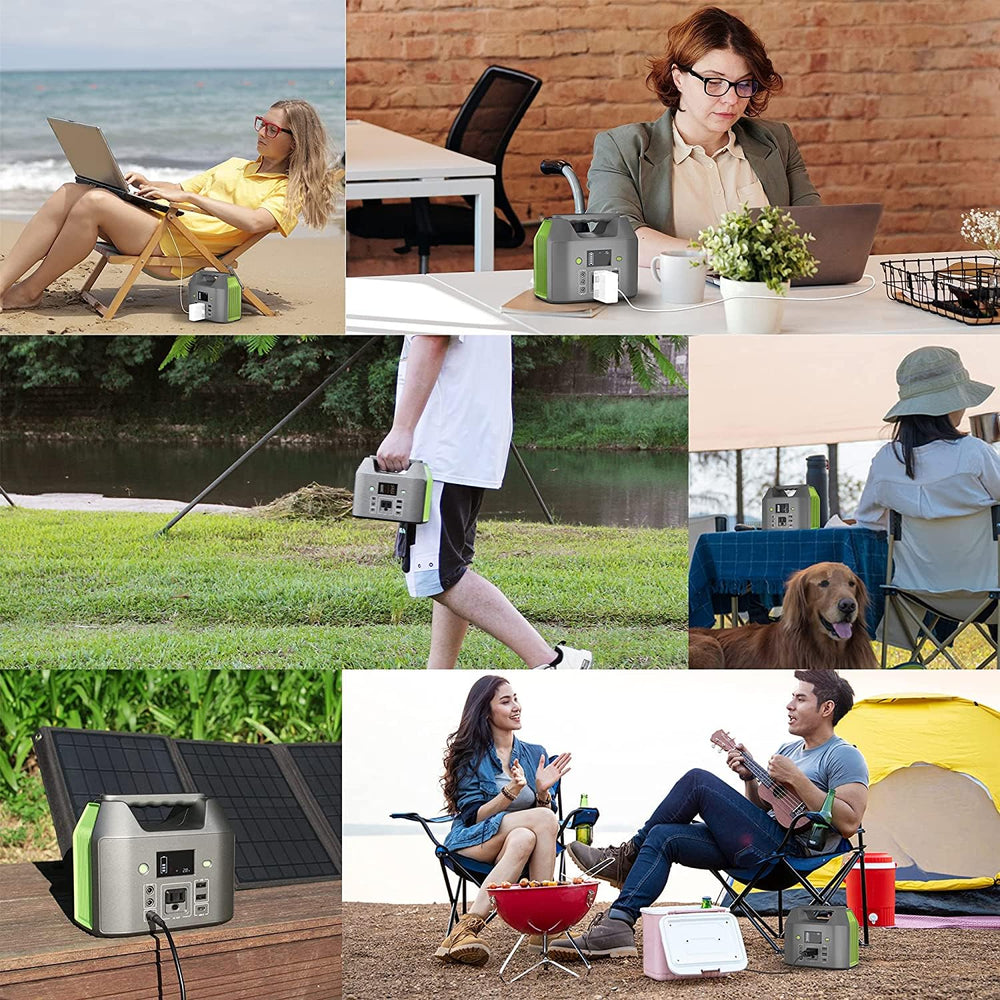 EnginStar Portable Power Station back view with safety features
