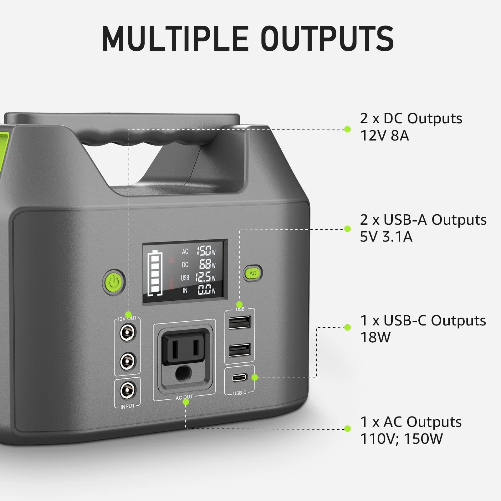 EnginStar Portable Power Station package contents