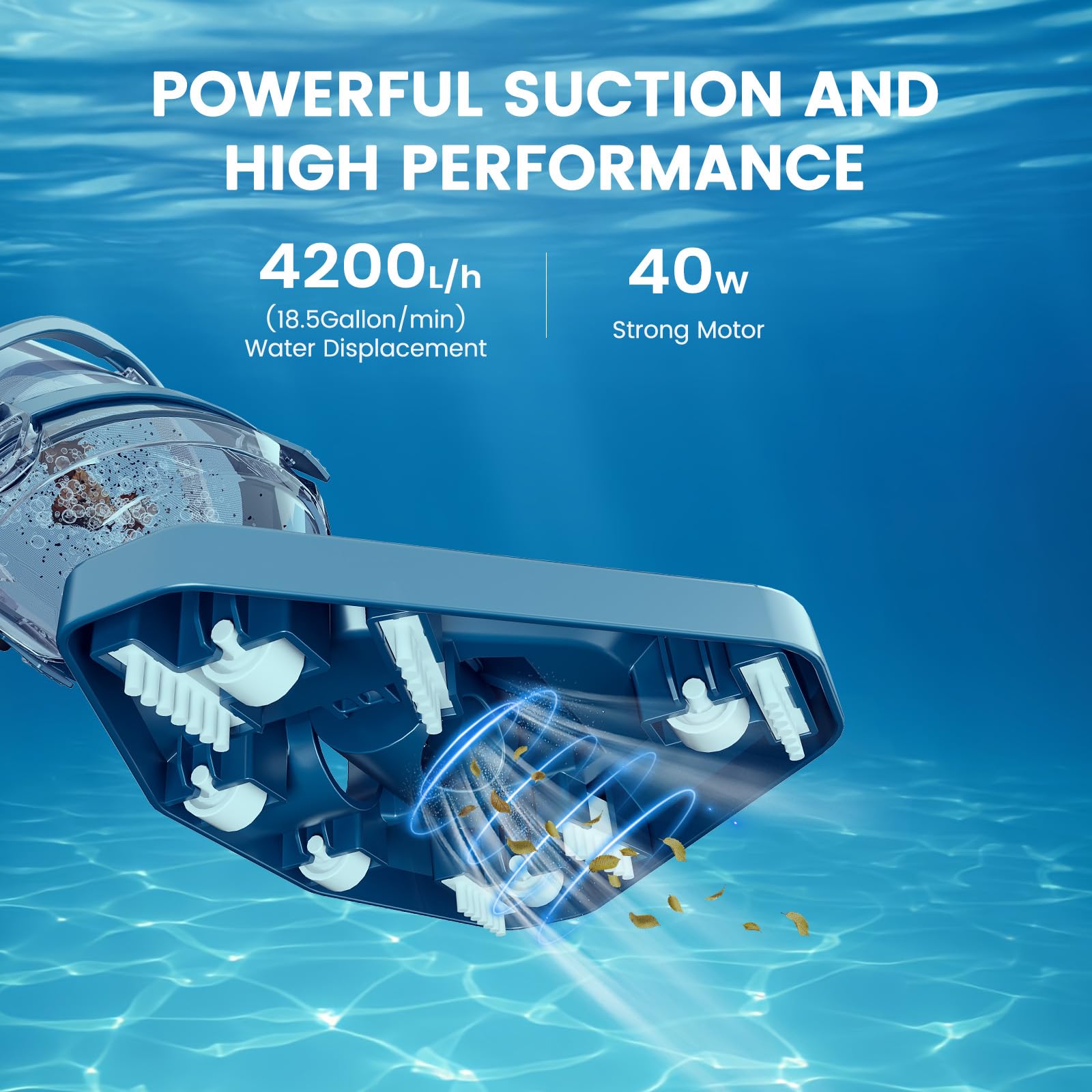Enhulk cordless pool vacuum alongside charging accessories
