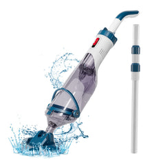 Enhulk handheld pool vacuum with telescopic pole in blue